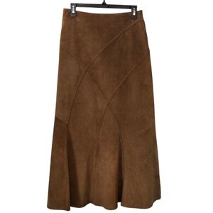 J. JILL vintage Elegant Brown Suede Skirt